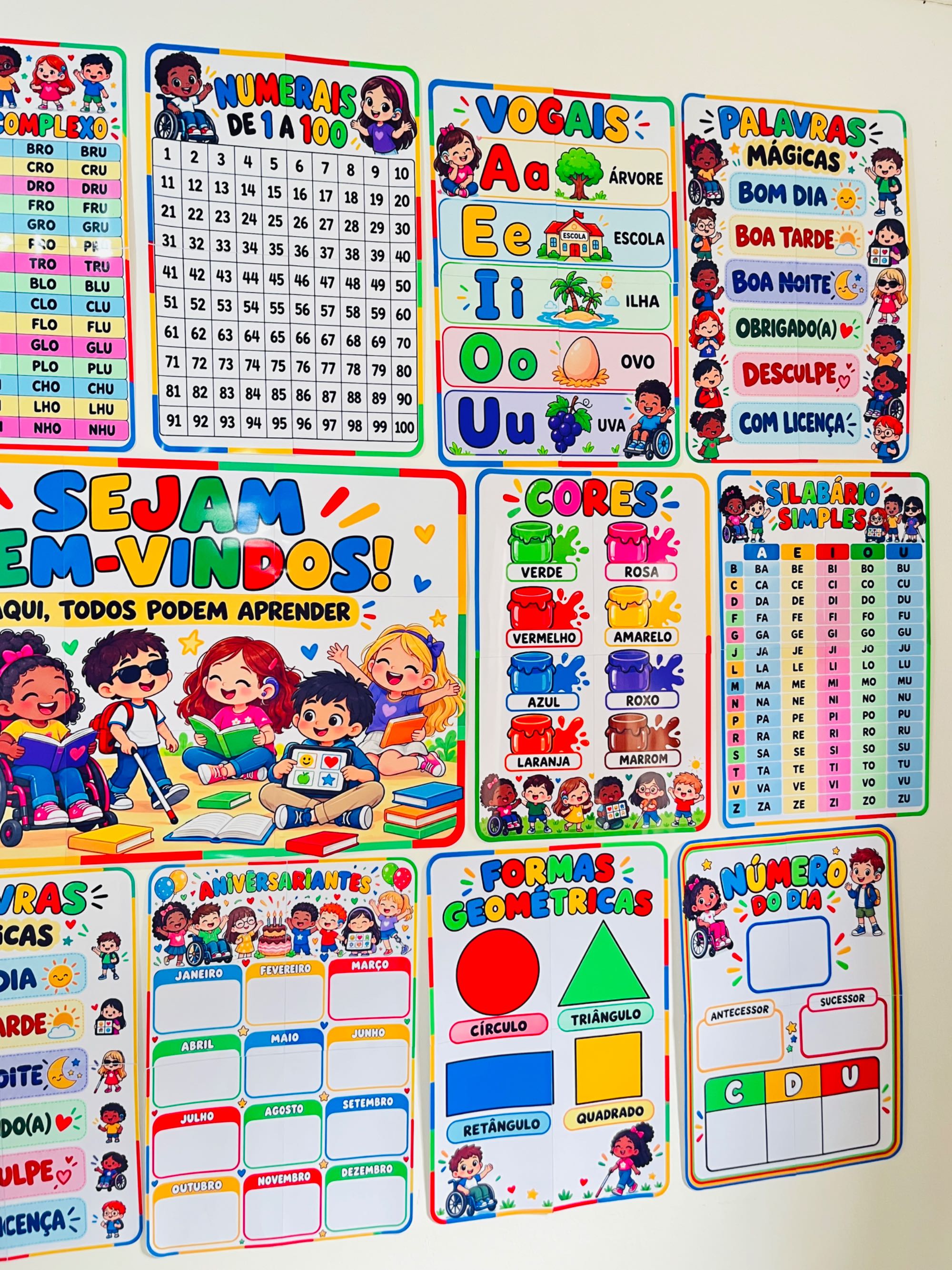 Kit Sala de Aula Inclusivo para Educação Infantil e Anos Iniciais — amostra 2: Kit Sala de Aula Inclusivo com alfabeto,…