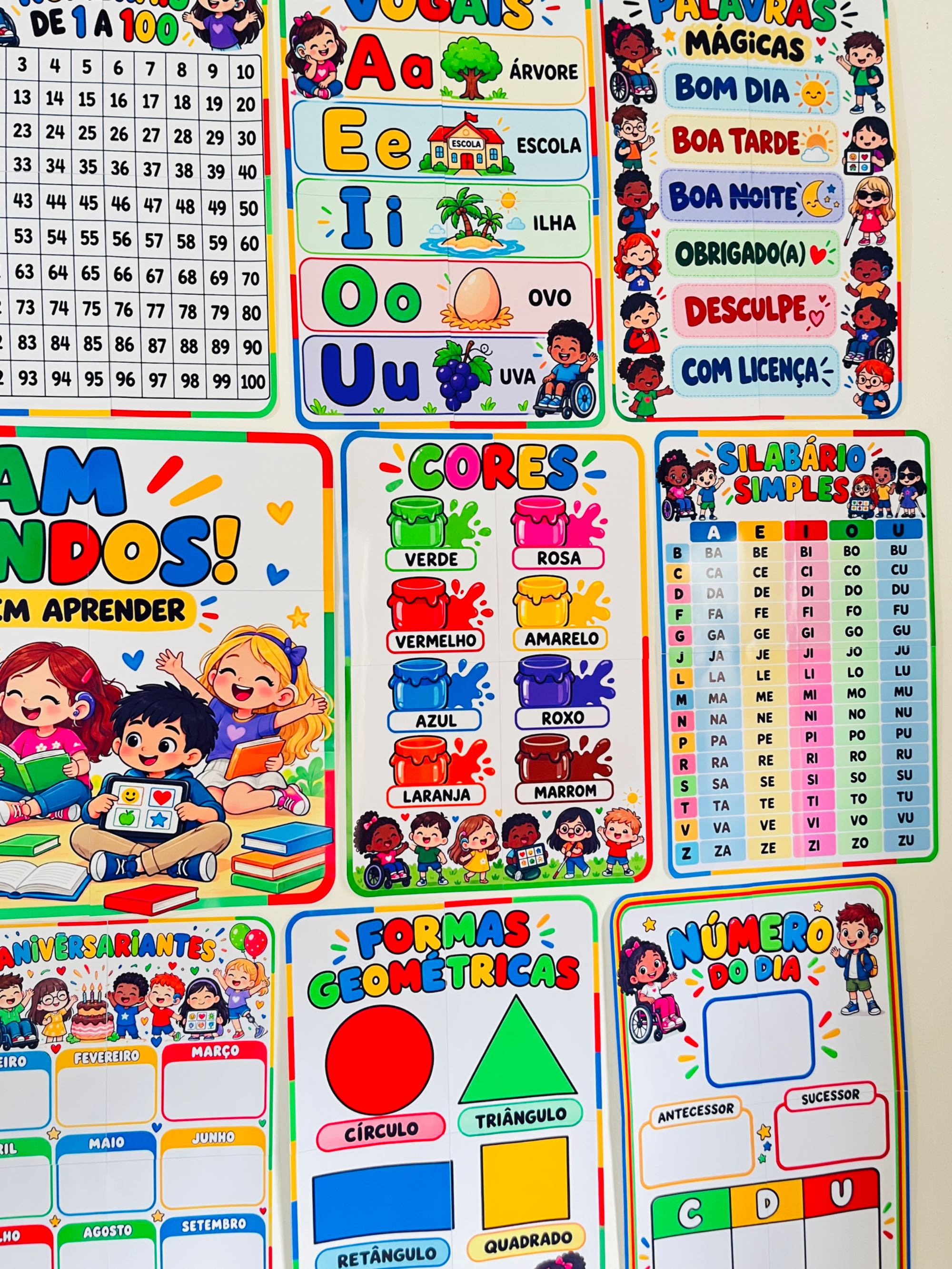 Kit Sala de Aula Inclusivo para Educação Infantil e Anos Iniciais — amostra 6: Kit Sala de Aula Inclusivo com alfabeto,…