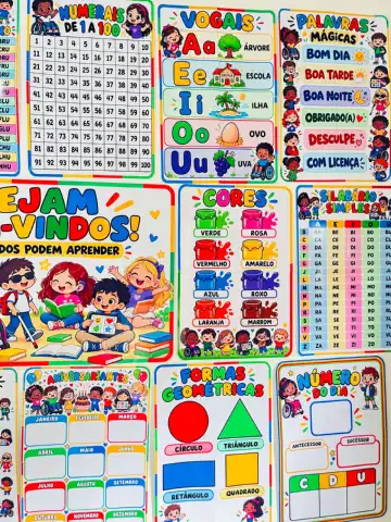 KIT SALA DE AULA INCLUSIVO — UM AMBIENTE CHEIO DE CORES, APRENDIZAGEM. — amostra 7: Um kit completo, com cores vibrantes,…