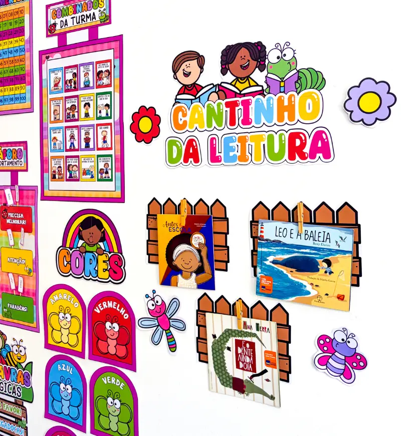 Kit Sala de Aula Jardim Encantado: Decoração e Rotina — amostra 3: Como usar na sala de aula