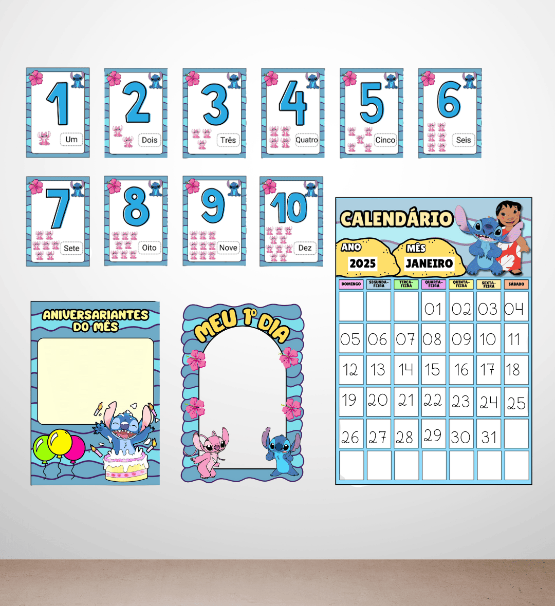 Kit Sala de Aula Stitch em PDF para Imprimir — amostra 3: Como utilizar em sala de aula