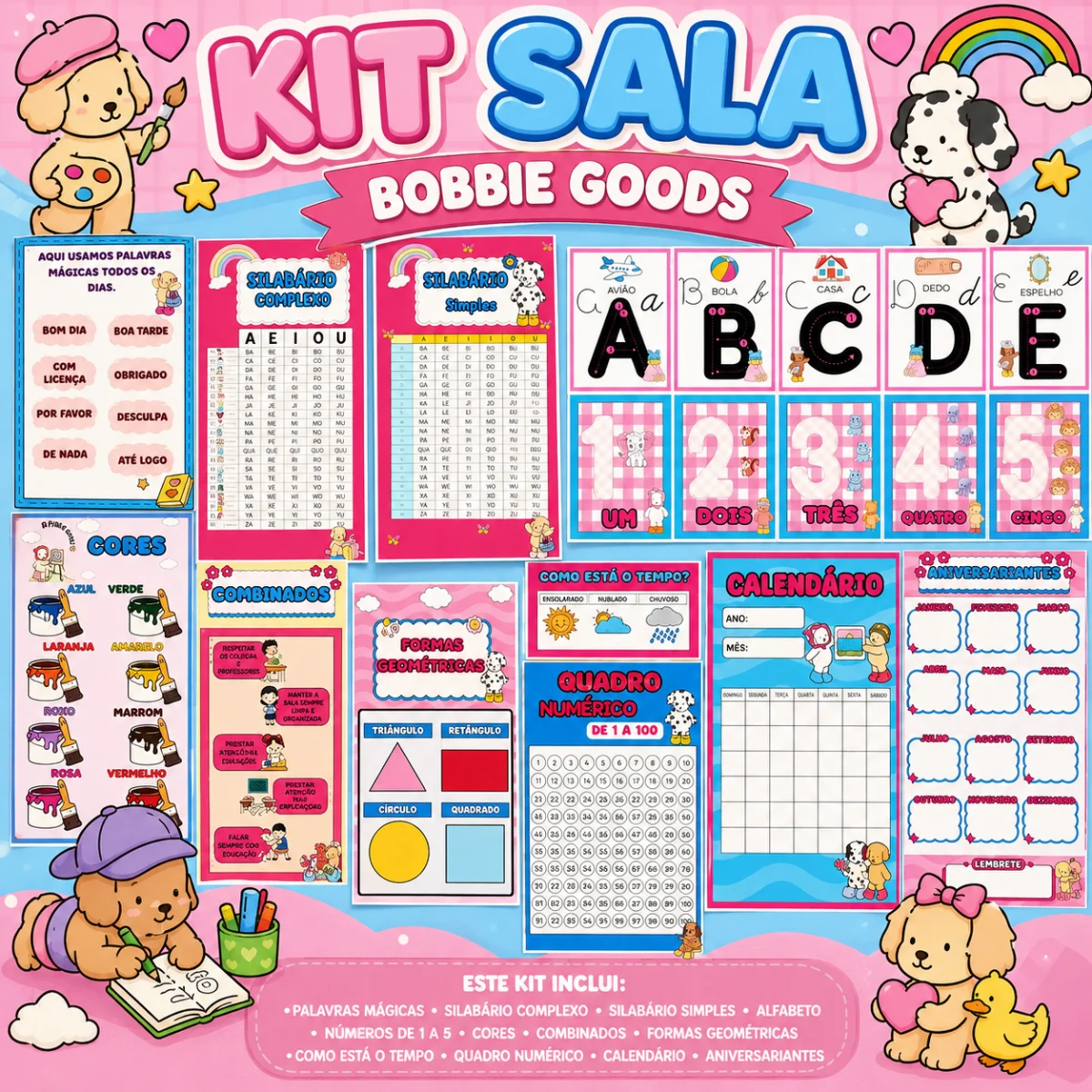 Kit Sala de Aula – Tema Boobie Goods! — Alfabetização para Educação Infantil: Organize sua sala de aula com muito charme