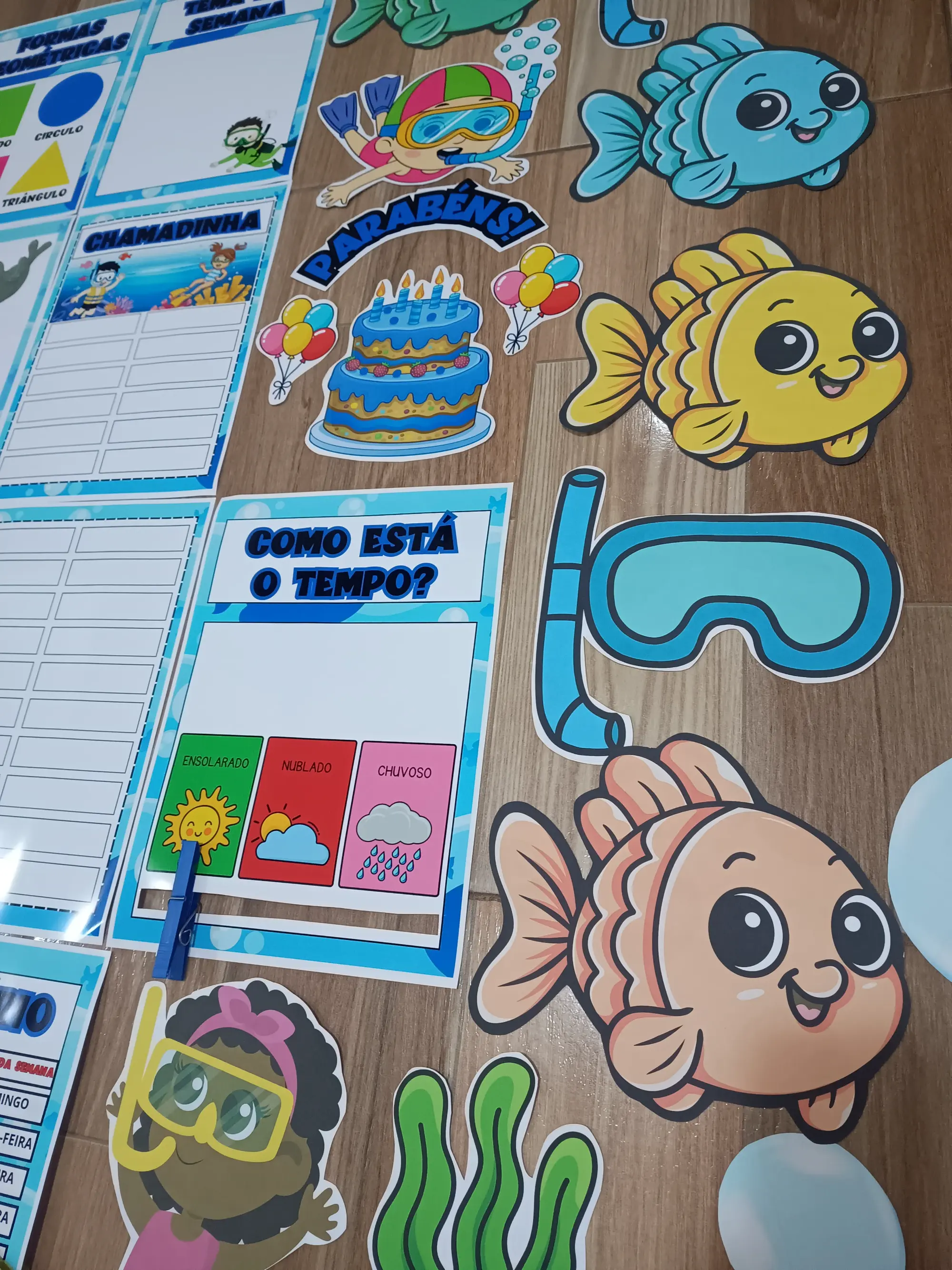 🎨 KIT SALA – DECORAÇÃO TEMA FUNDO DO MAR - INFANTIL E ANOS INICIAIS — amostra 1: ✨ Deixe sua sala linda, lúdica e…