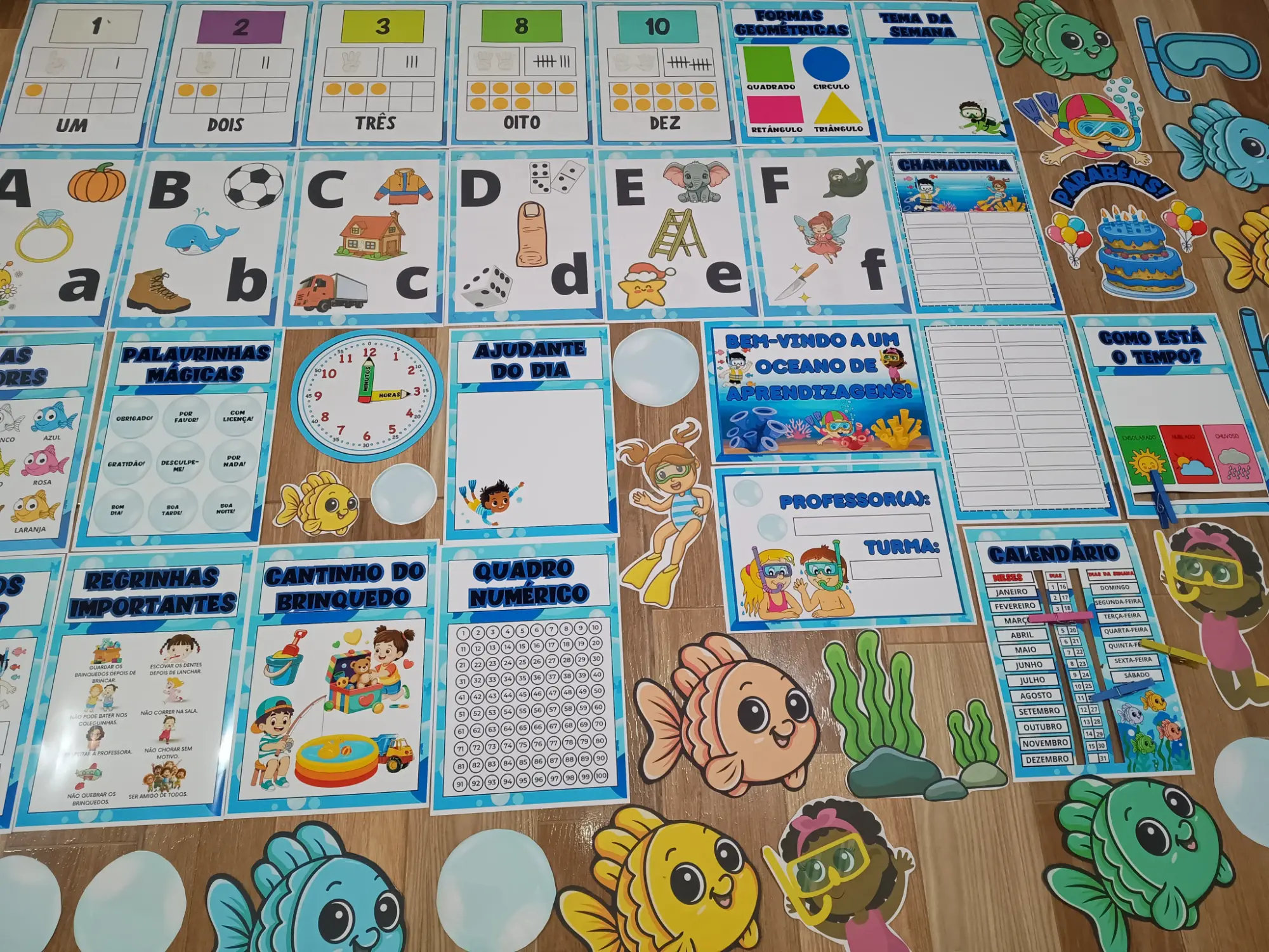 🎨 KIT SALA – DECORAÇÃO TEMA FUNDO DO MAR - INFANTIL E ANOS INICIAIS — Alfabetização para Educação Infantil: ✨ Deixe sua…