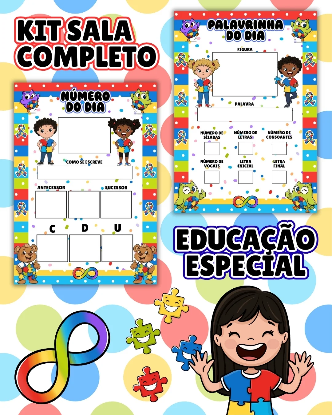 Kit sala educação especial completo – PDF para Imprimir — amostra 2: Transforme o ambiente de aprendizagem com um material…