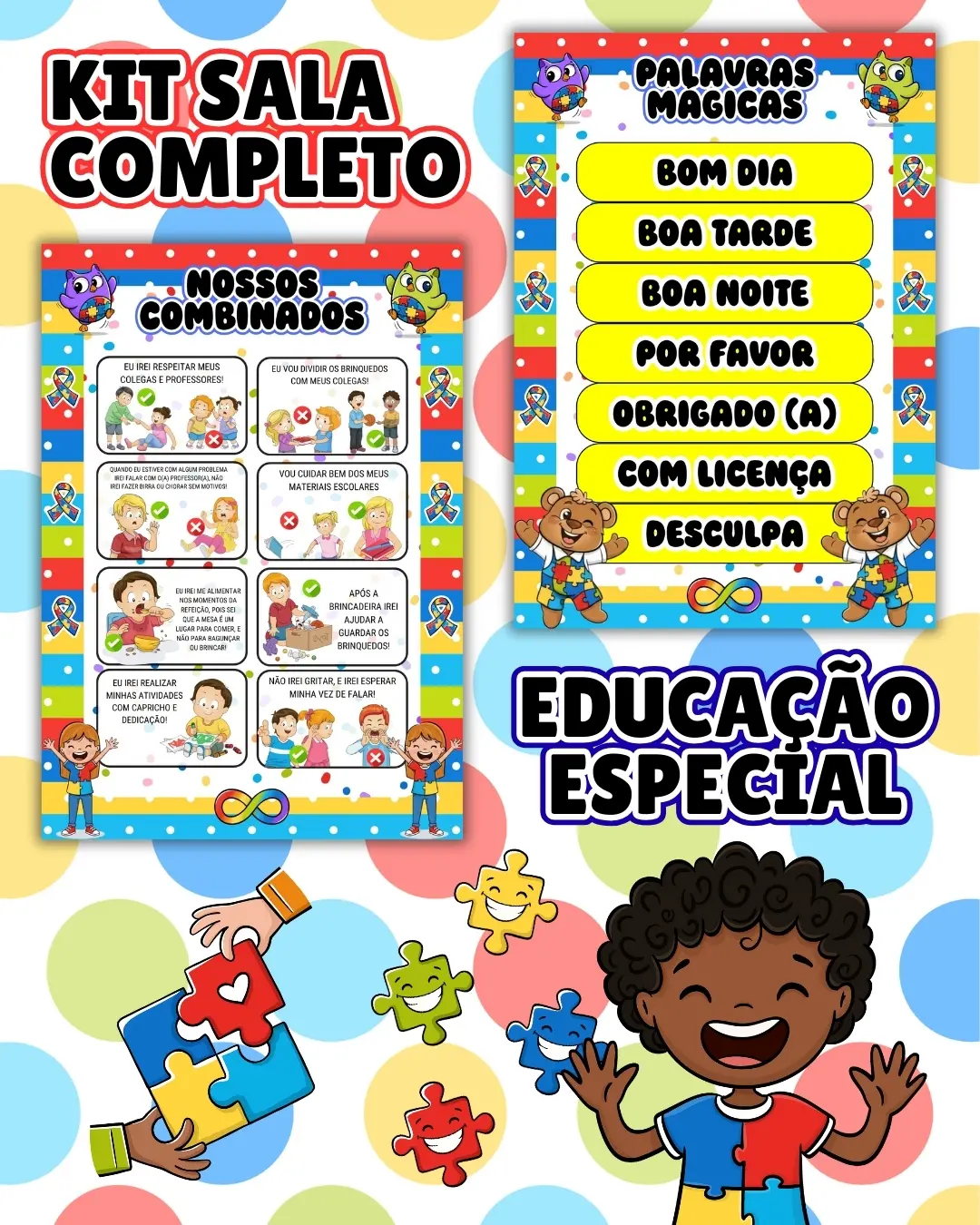 Kit sala educação especial completo – PDF para Imprimir — amostra 4: Transforme o ambiente de aprendizagem com um material…