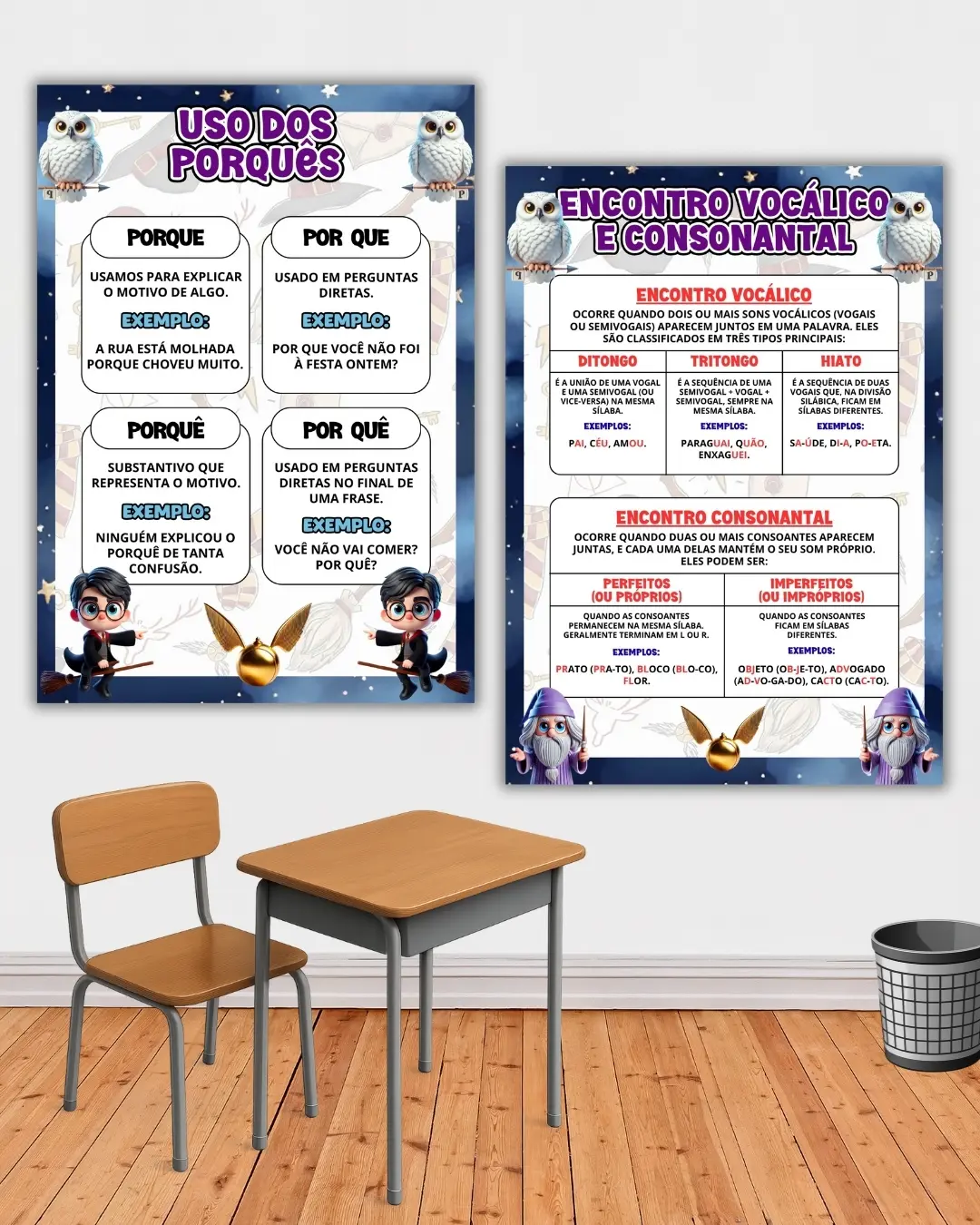 KIT SALA HARRY POTTER - ENSINO FUNDAMENTAL — amostra 5: Nosso Kit de Painéis Pedagógicos traz todo o conteúdo essencial do…