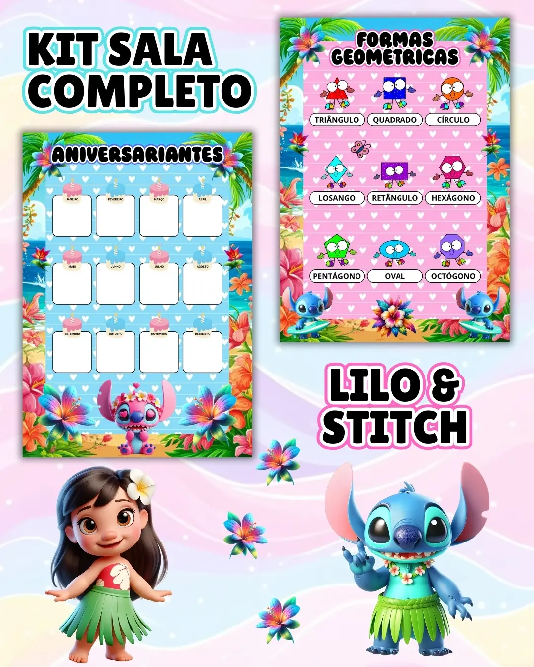 Kit sala lilo & stitch completo – PDF para Imprimir — amostra 5: Transforme o ambiente de aprendizagem com um material…