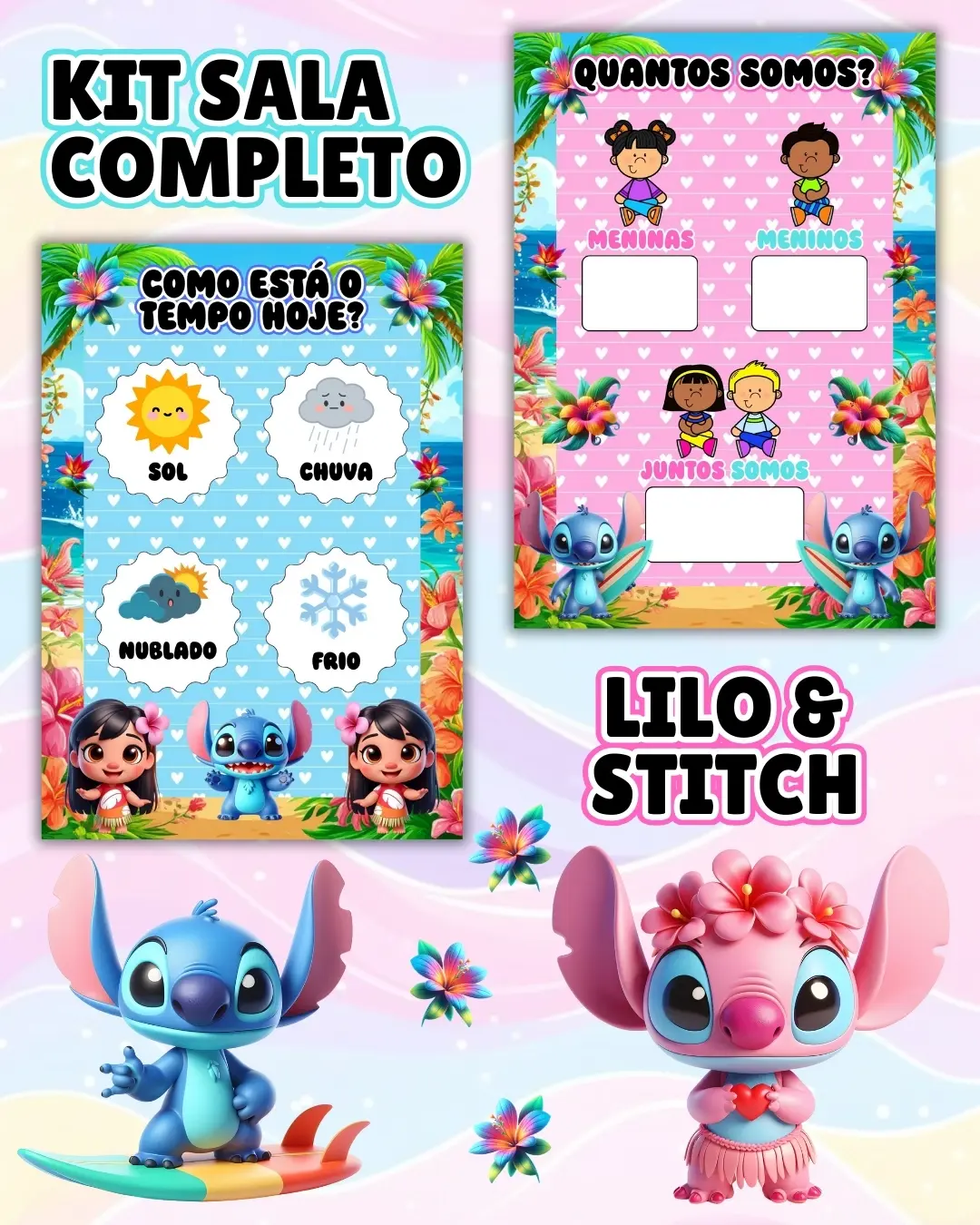 Kit sala lilo & stitch completo – PDF para Imprimir — amostra 6: Transforme o ambiente de aprendizagem com um material…