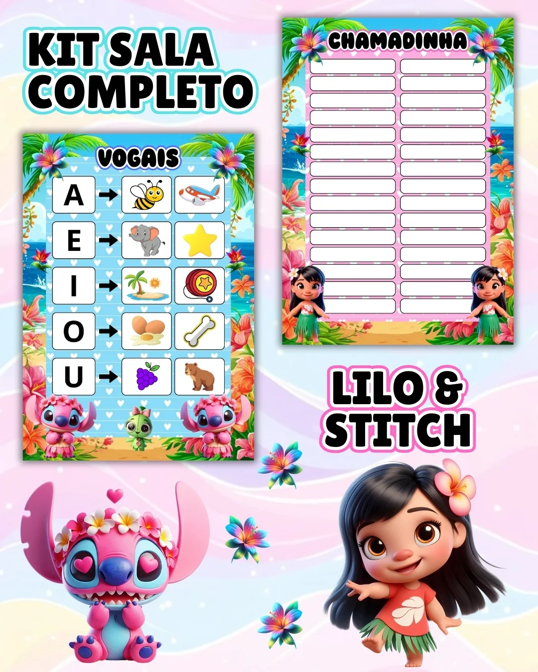 Kit sala lilo & stitch completo – PDF para Imprimir — amostra 7: Transforme o ambiente de aprendizagem com um material…