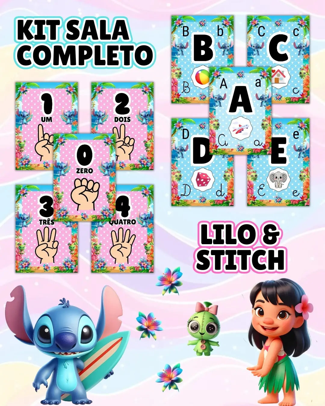 Kit sala lilo & stitch completo – PDF para Imprimir — Alfabetização para Educação Infantil: Transforme o ambiente de…