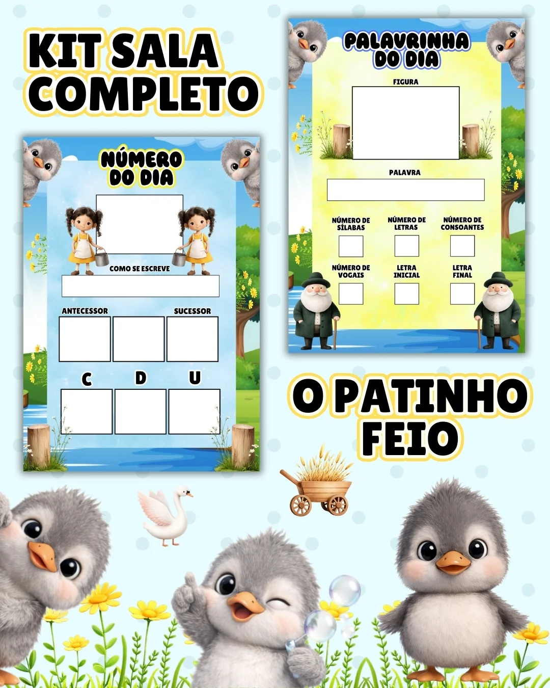 Kit sala o patinho feio completo – PDF para Imprimir — amostra 2: Transforme o ambiente de aprendizagem com um material…