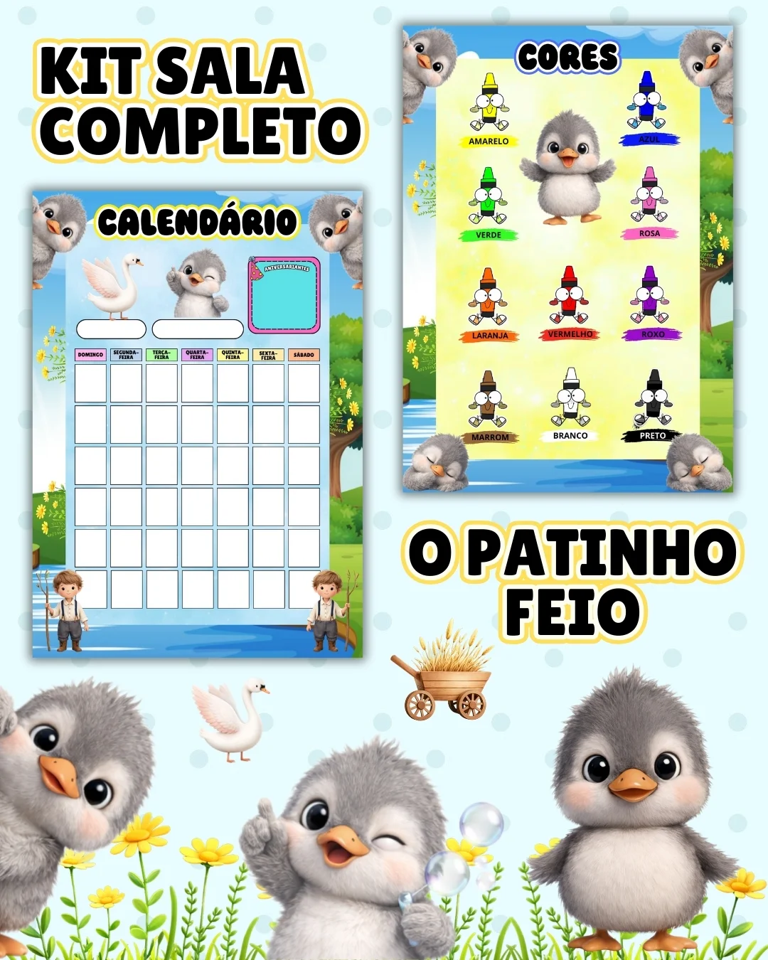 Kit sala o patinho feio completo – PDF para Imprimir — amostra 3: Transforme o ambiente de aprendizagem com um material…