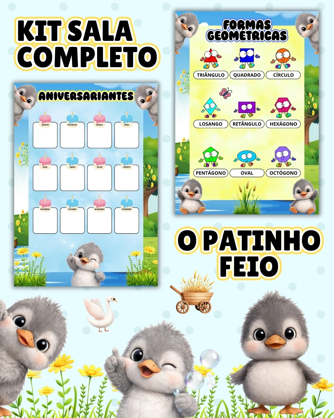 Kit sala o patinho feio completo – PDF para Imprimir — amostra 5: Transforme o ambiente de aprendizagem com um material…