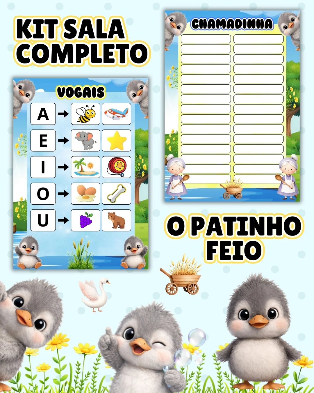 Kit sala o patinho feio completo – PDF para Imprimir — amostra 7: Transforme o ambiente de aprendizagem com um material…