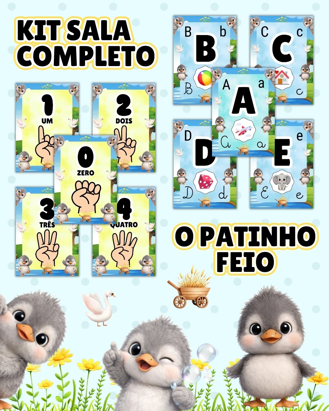 Kit sala o patinho feio completo – PDF para Imprimir — Alfabetização para Educação Infantil: Transforme o ambiente de…