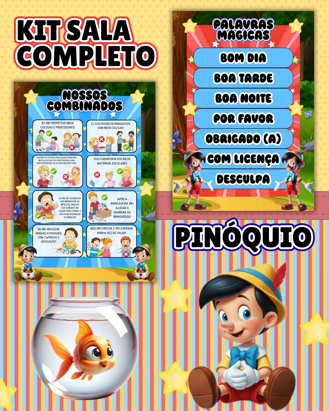 Kit sala pinóquio completo – PDF para Imprimir — amostra 4: Transforme o ambiente de aprendizagem com um material prático,…