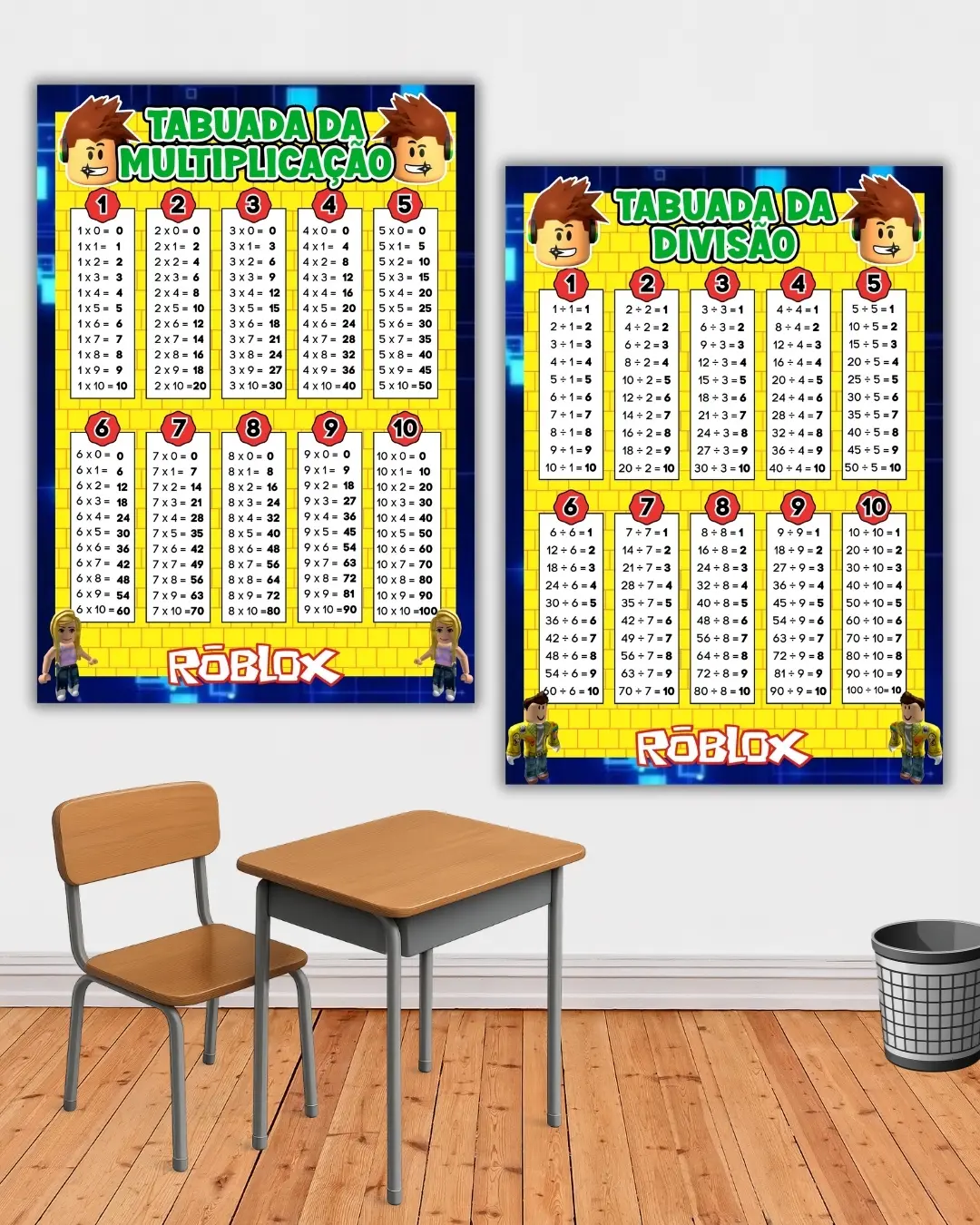 Kit sala roblox - ensino fundamental – PDF para Imprimir — amostra 1: O que vem no material