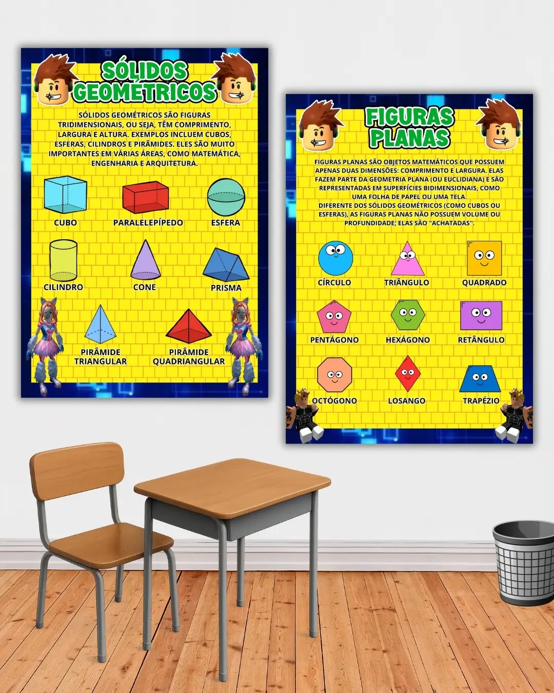 Kit sala roblox - ensino fundamental – PDF para Imprimir — amostra 3: Nosso Kit de Painéis Pedagógicos traz todo o conteúdo…