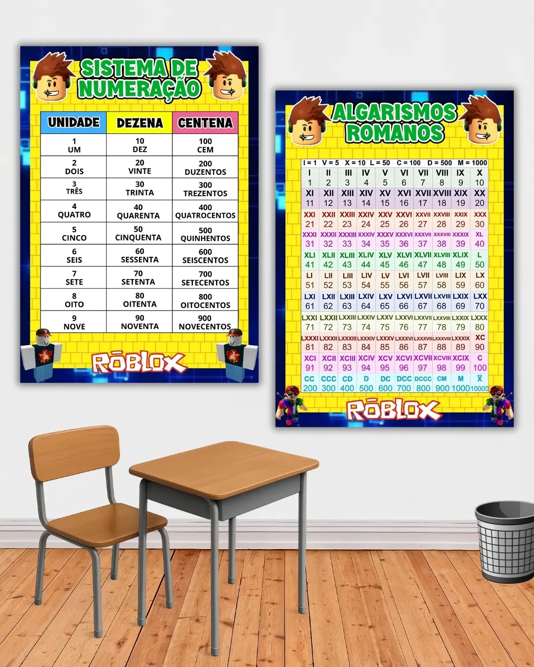 Kit sala roblox - ensino fundamental – PDF para Imprimir — amostra 4: Nosso Kit de Painéis Pedagógicos traz todo o conteúdo…