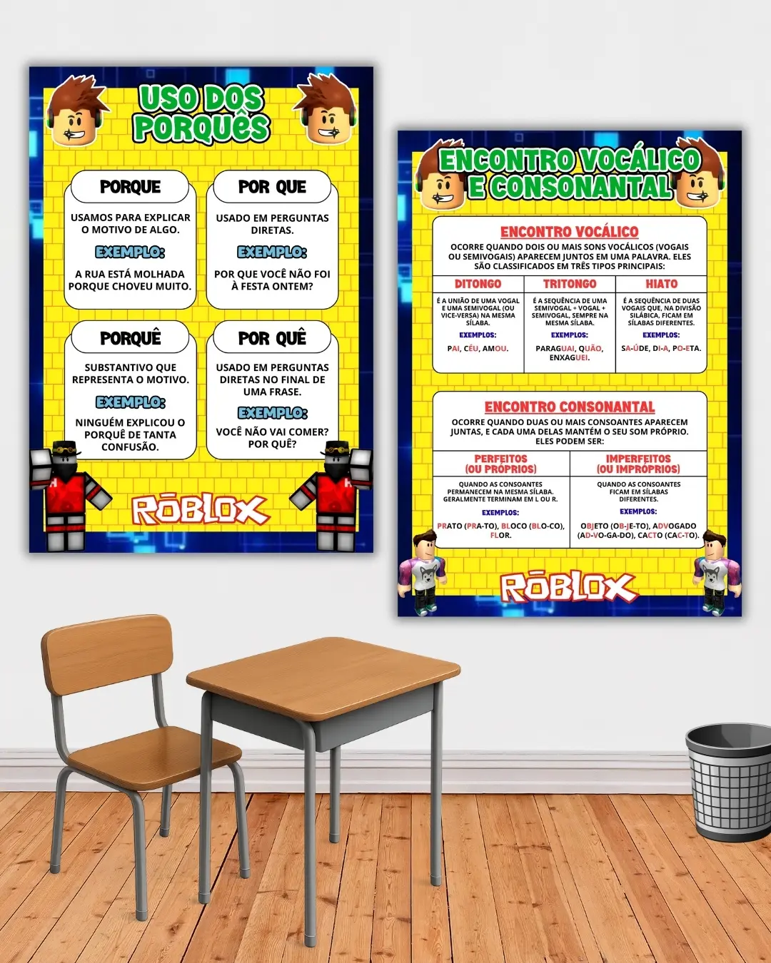 Kit sala roblox - ensino fundamental – PDF para Imprimir — amostra 6: Nosso Kit de Painéis Pedagógicos traz todo o conteúdo…