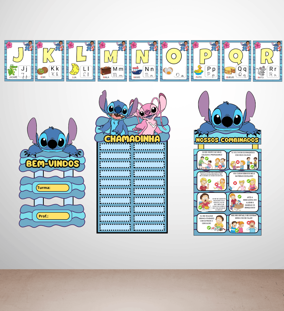 Kit Sala Stitch: Combo com Silabário e Capas para Caderno — amostra 3: Como utilizar em sala de aula