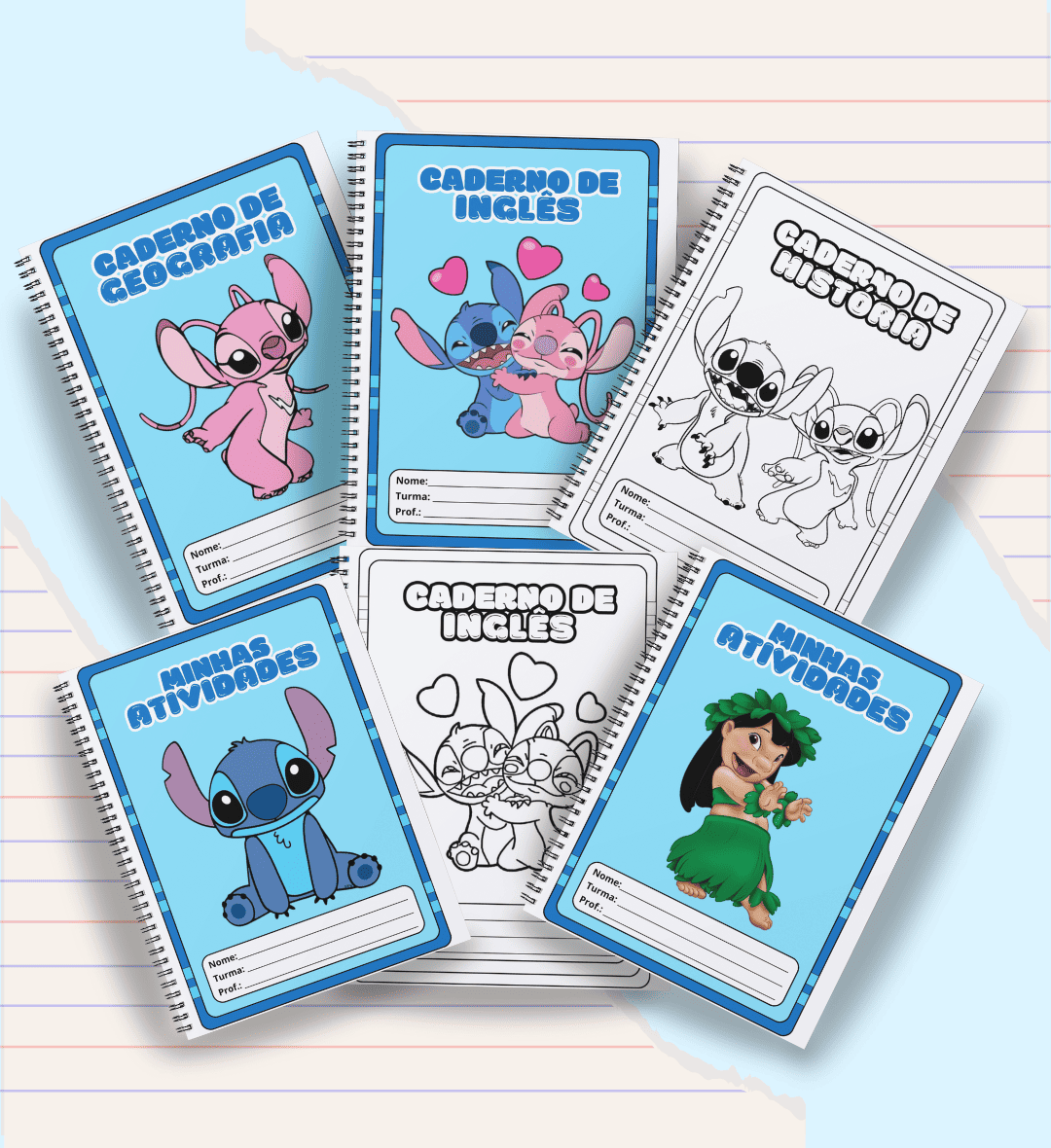Kit Sala Stitch: Combo com Silabário e Capas para Caderno — amostra 6: Organize a sala e apoie a alfabetização com o Combo…