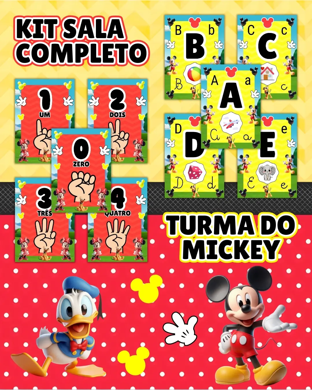 Kit sala turma do mickey completo – PDF para Imprimir — capa do material