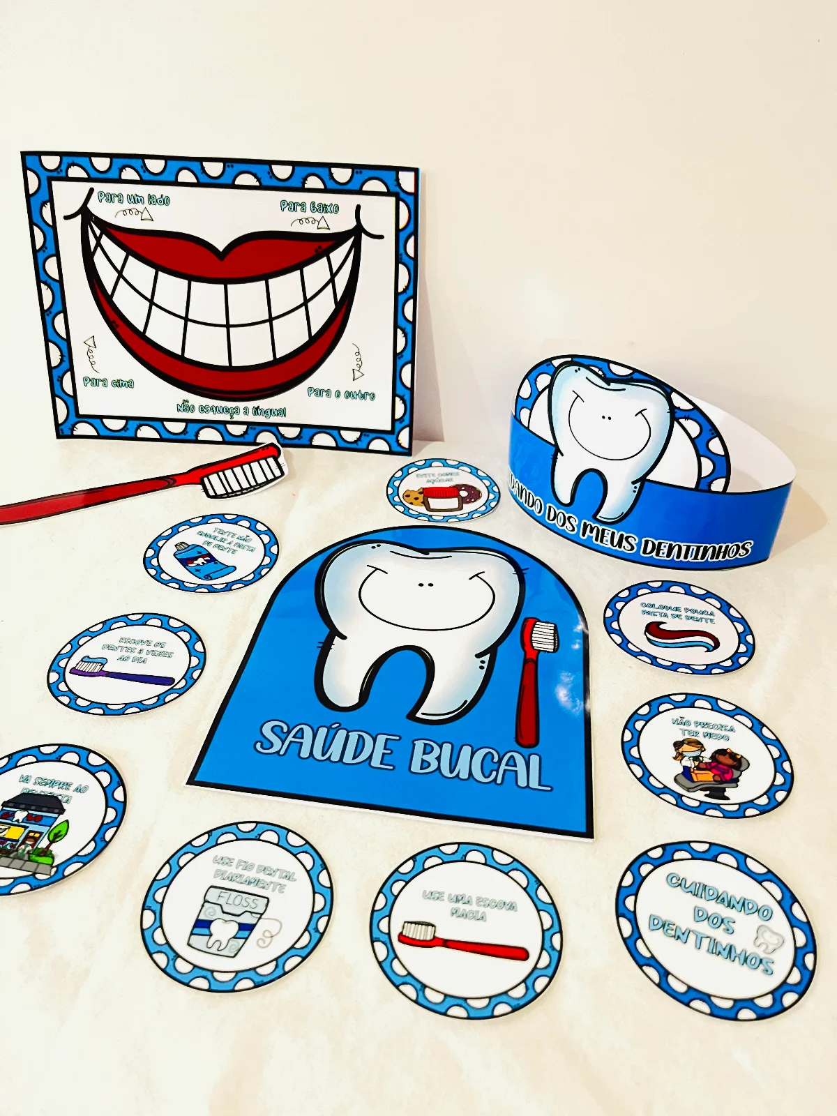 KIT SAÚDE BUCAL – APRENDER A CUIDAR DOS DENTINHOS PODE SER DIVERTIDO! — amostra 7: Ensinar higiene bucal nunca foi tão…