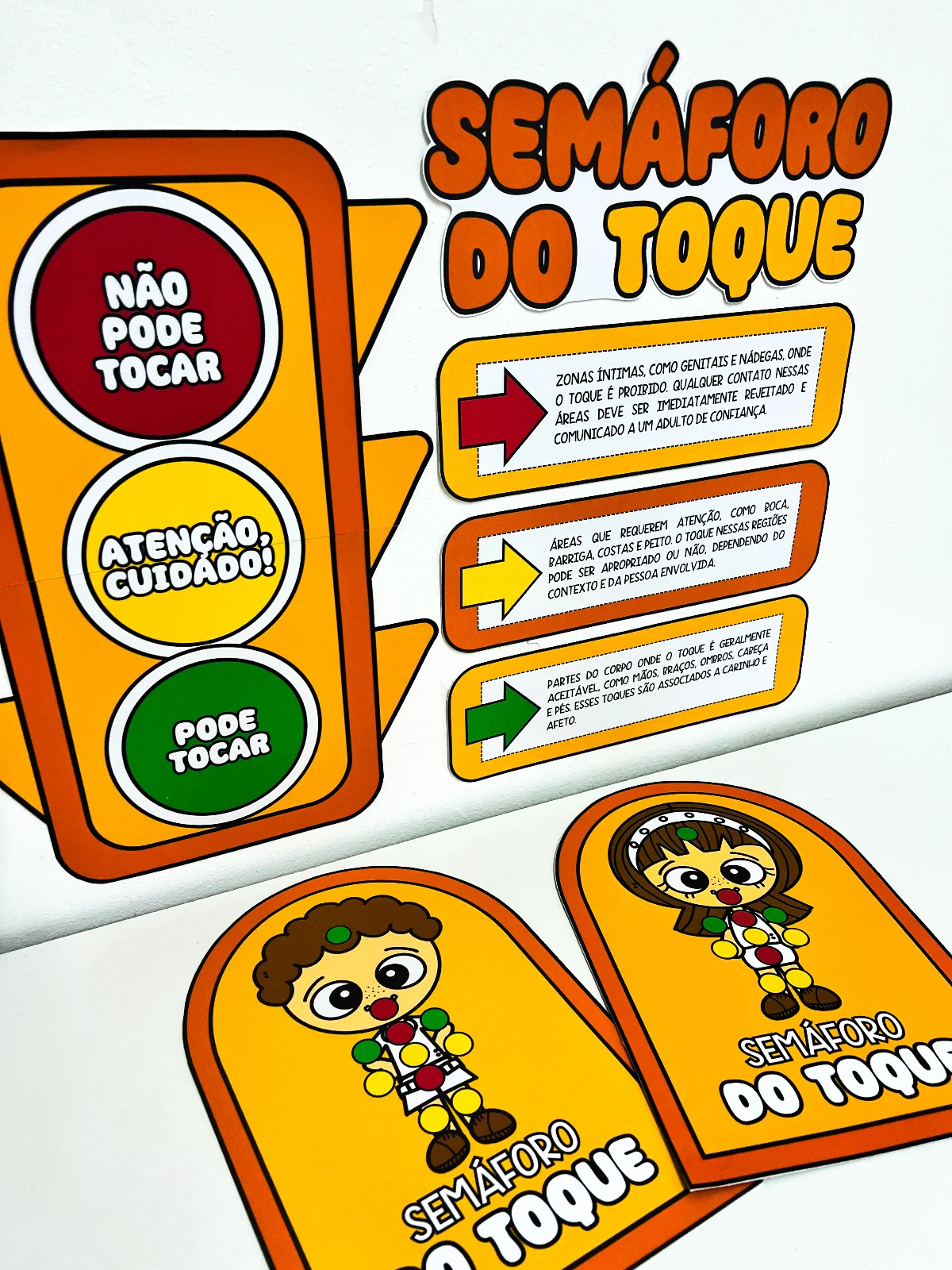 Kit Semáforo do Comportamento – Maio Laranja (Proteção e Respeito ao Corpo Infantil) — amostra 1: O Kit Semáforo do…