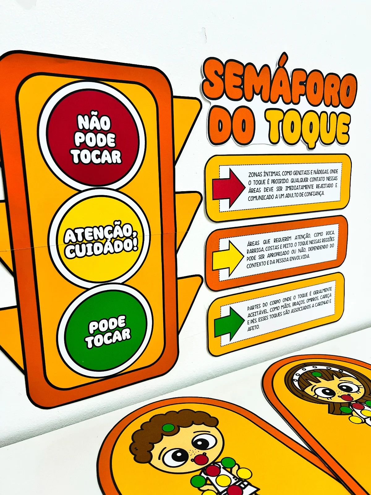 Kit Semáforo do Comportamento – Maio Laranja (Proteção e Respeito ao Corpo Infantil) — amostra 2: O Kit Semáforo do…