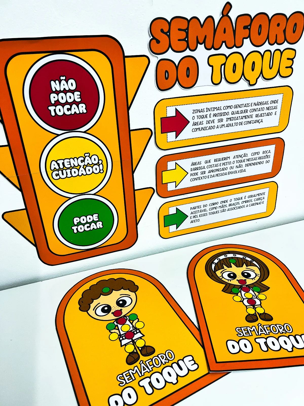 Kit Semáforo do Comportamento – Maio Laranja (Proteção e Respeito ao Corpo Infantil) — amostra 4: O Kit Semáforo do…