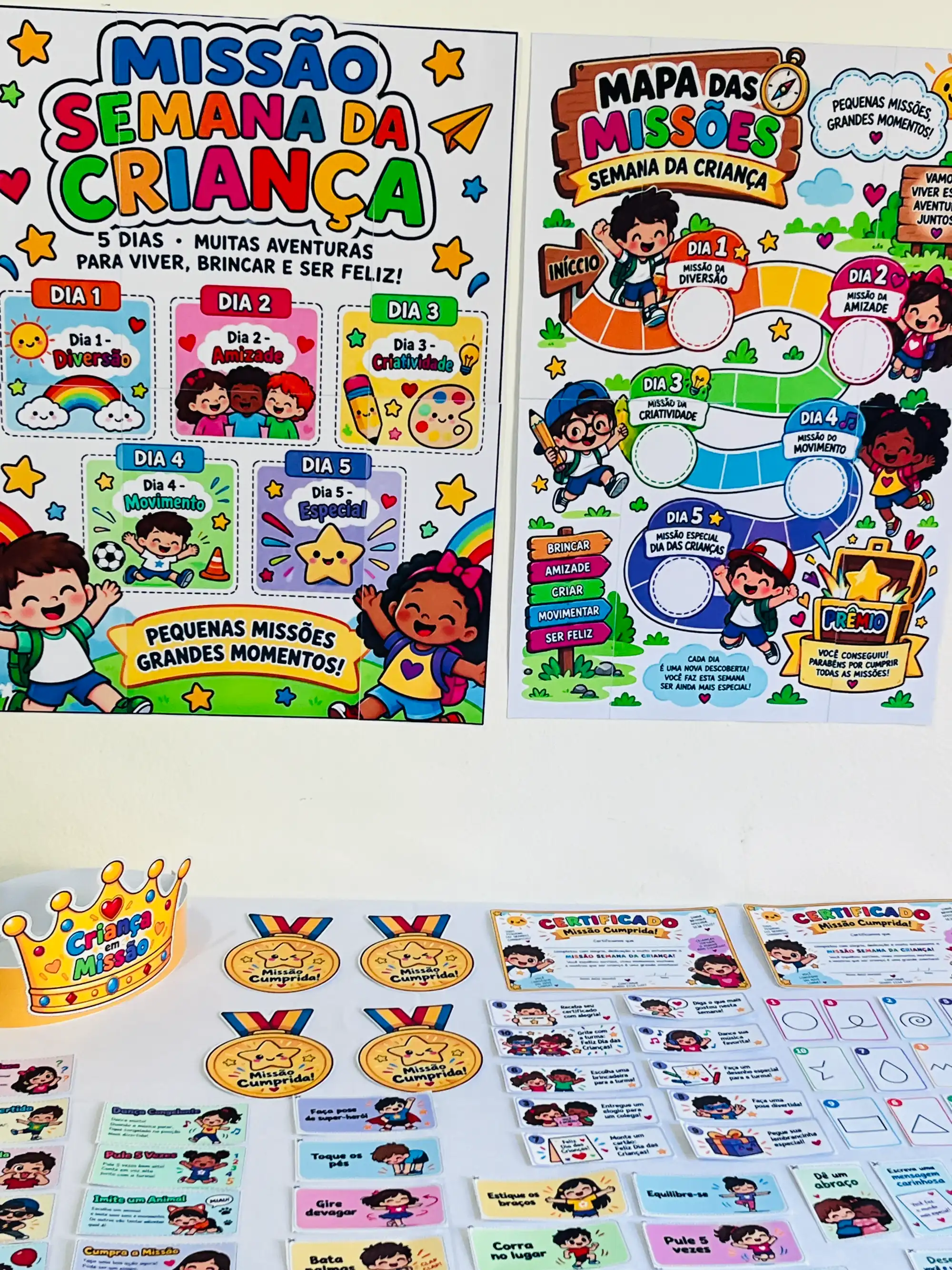 Kit Semana da Criança – 5 Dias de Missões e Atividades para Imprimir — amostra 1: O que está incluso