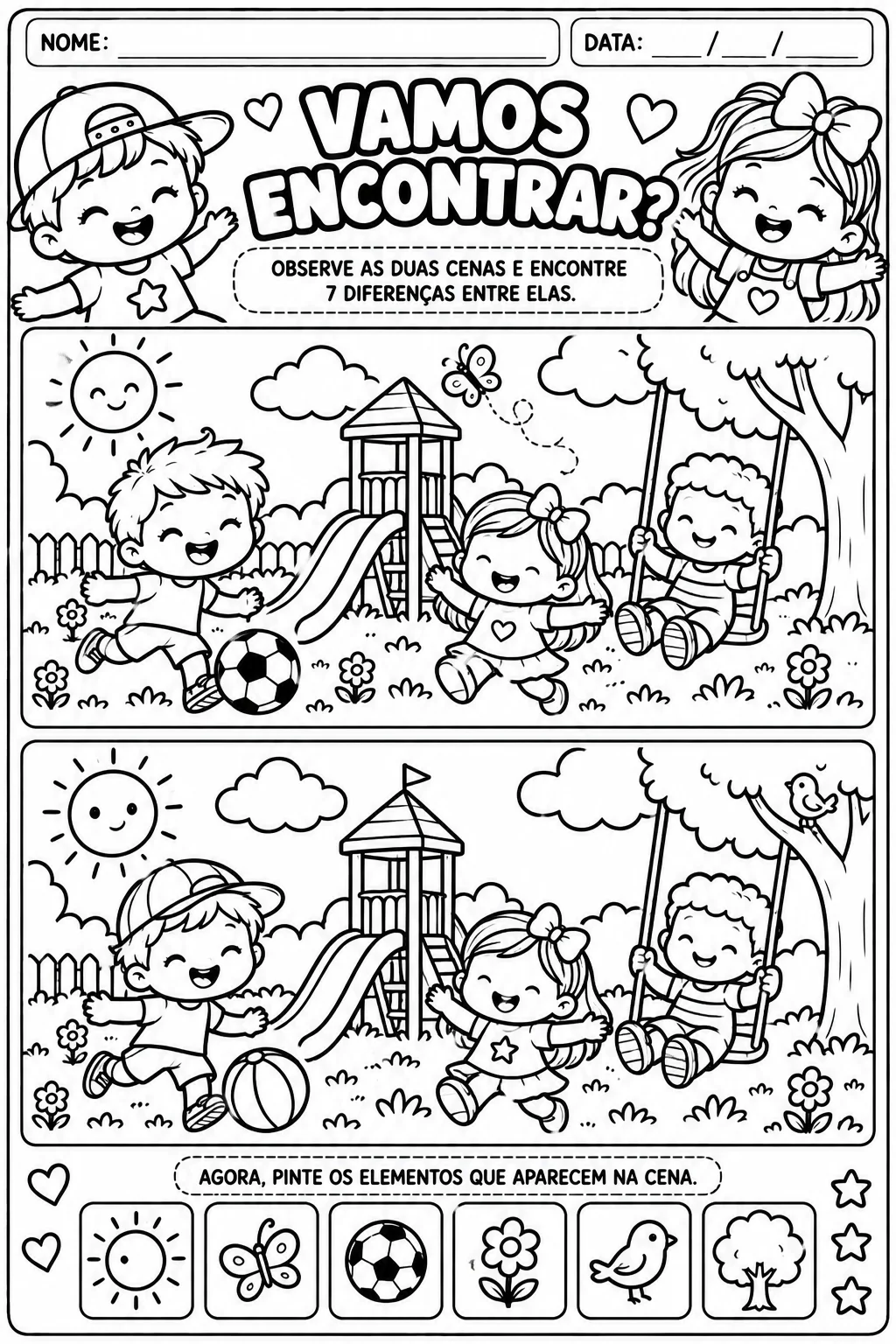Kit Semana da Criança Educação Infantil ao 2º Ano – 6 Atividades — amostra 2: O material inclui 6 atividades
