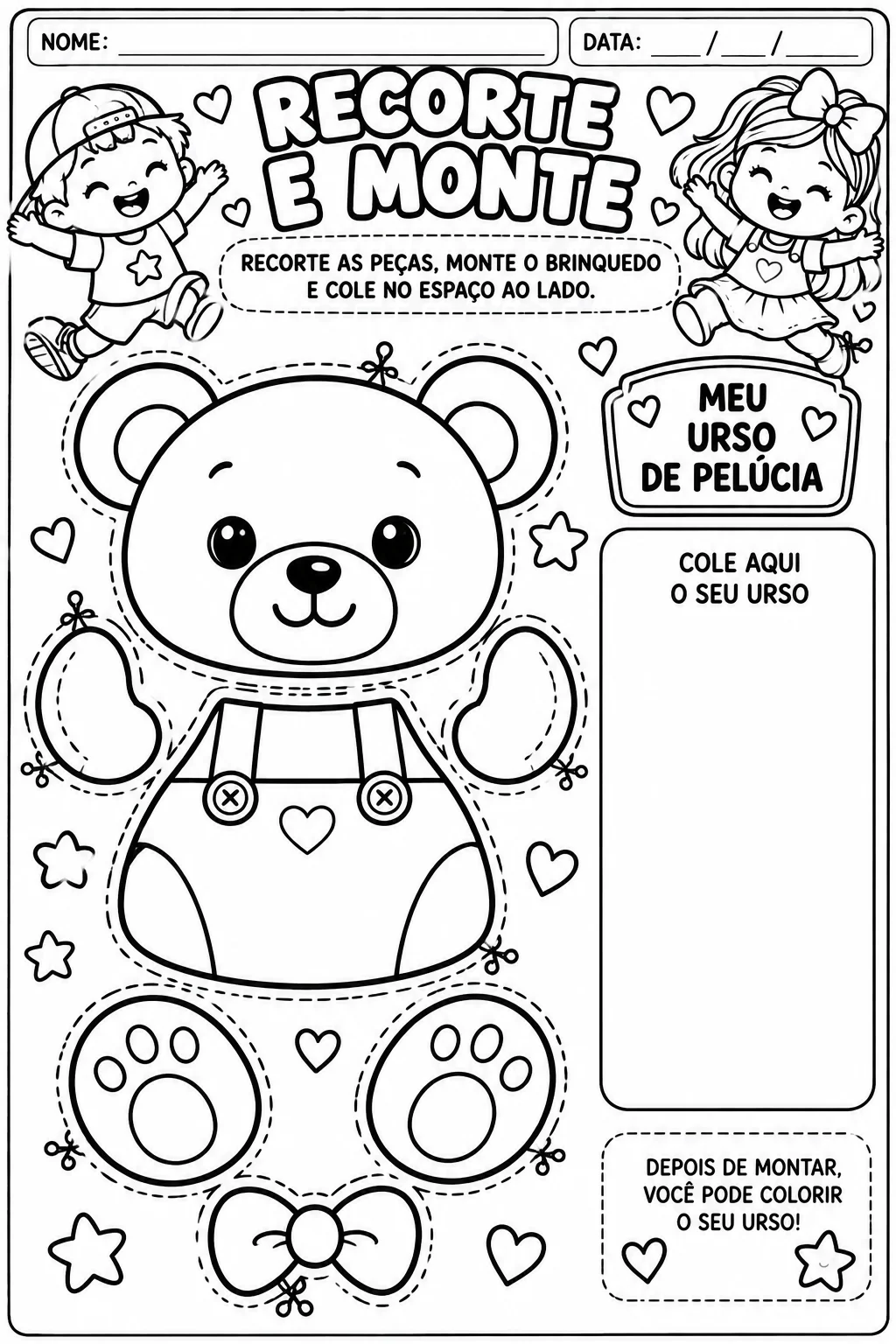 Kit Semana da Criança Educação Infantil ao 2º Ano – 6 Atividades — amostra 3: Você recebe