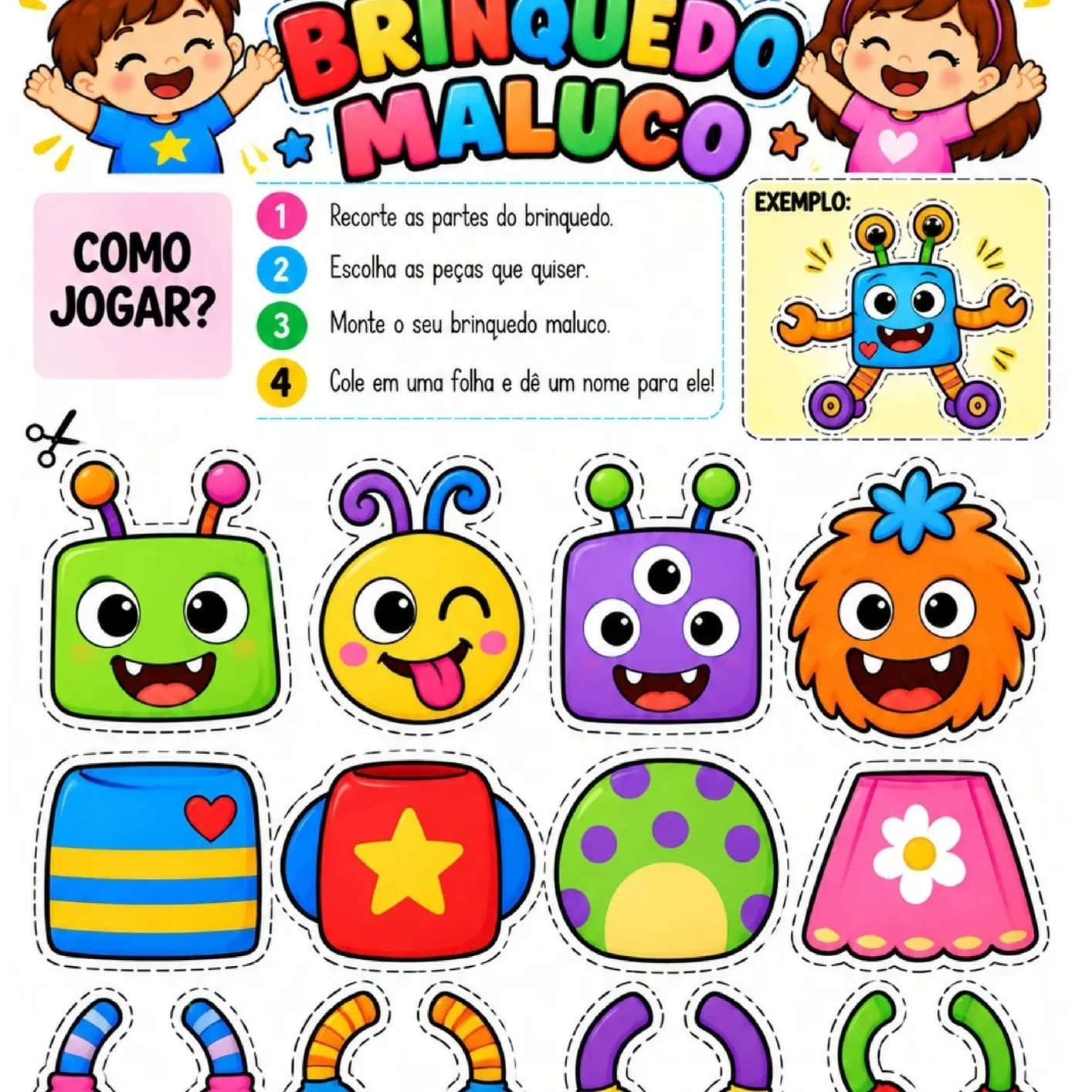 Kit Semana da Criança Feliz — 10 Atividades Lúdicas em PDF — amostra 2: O que você encontra no material?