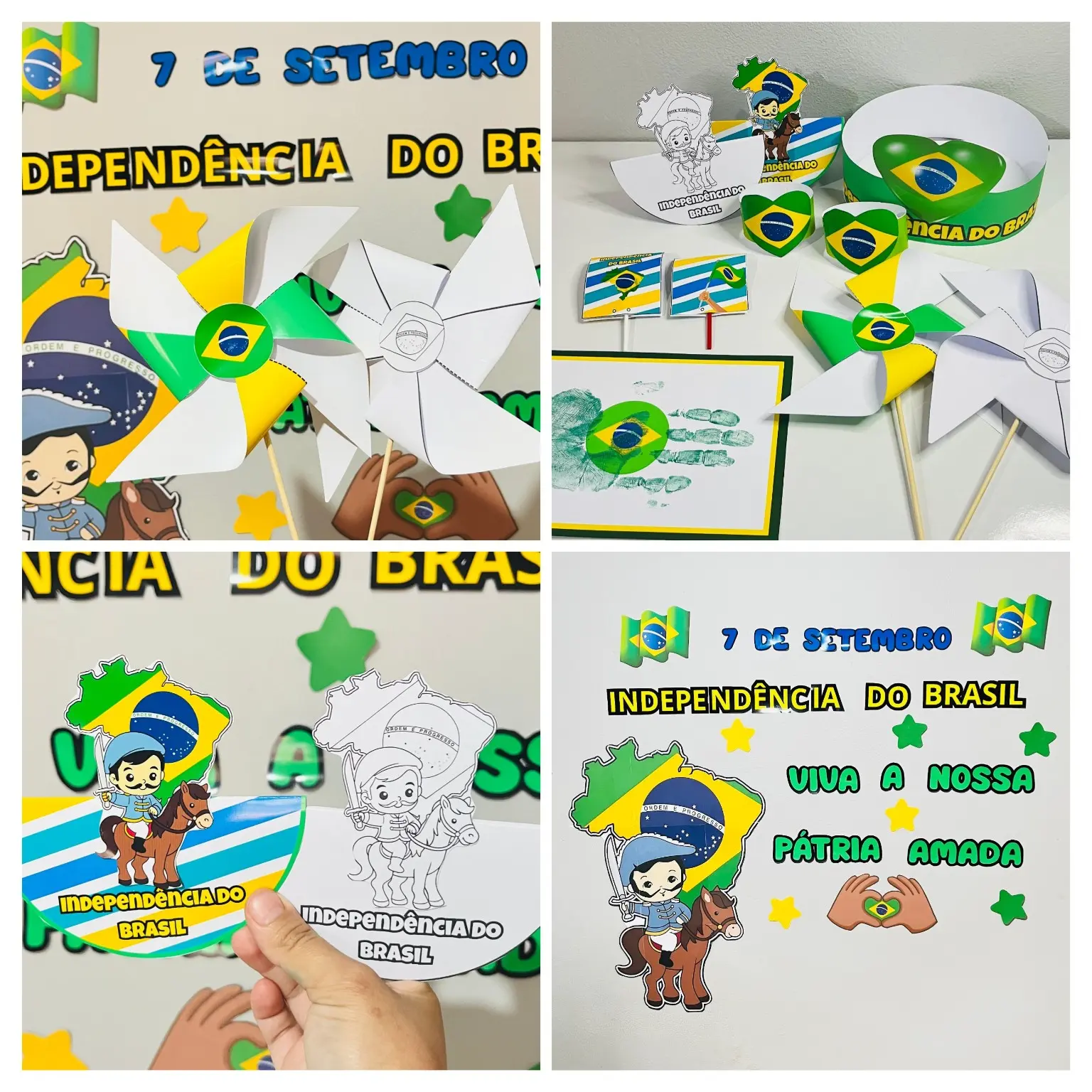 Kit Semana da Pátria – 7 de Setembro | Lembrancinha em PDF — amostra 2: Kit Semana da Pátria em PDF com coroa, bracelete,…