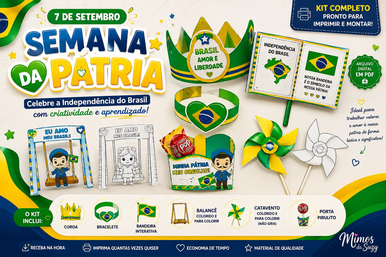 Kit Semana da Pátria – 7 de Setembro | Lembrancinha em PDF — capa do material