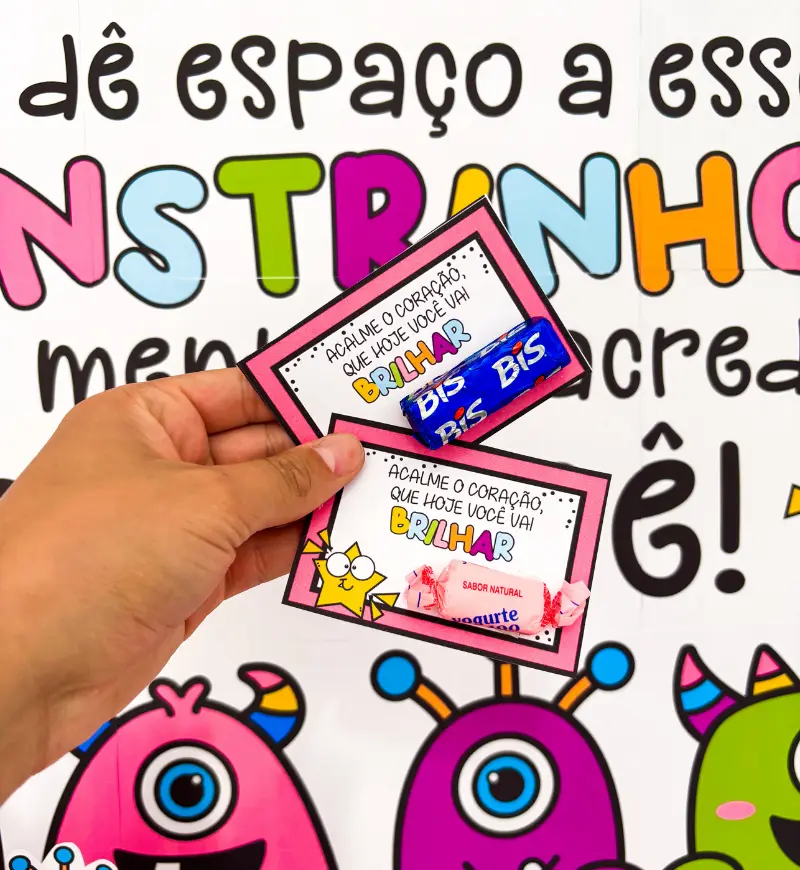 Kit Semana de Provas Monstrinhos: Acolhimento e Incentivo — amostra 3: Como usar na sala de aula