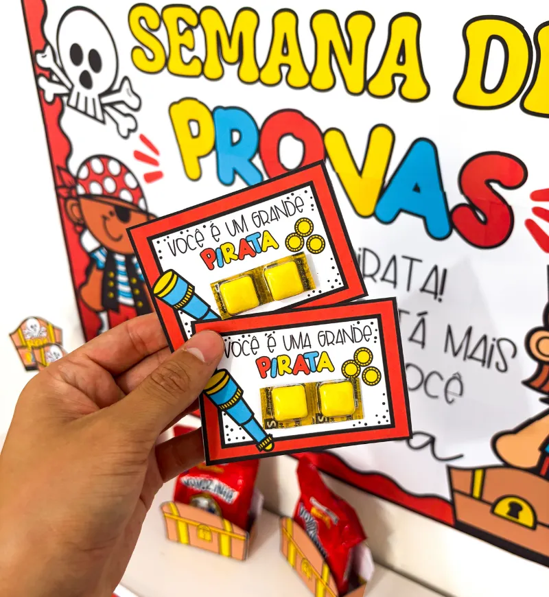 Kit Semana de Provas Pirata: Motivação em PDF para Imprimir — amostra 3: Como usar em sala de aula