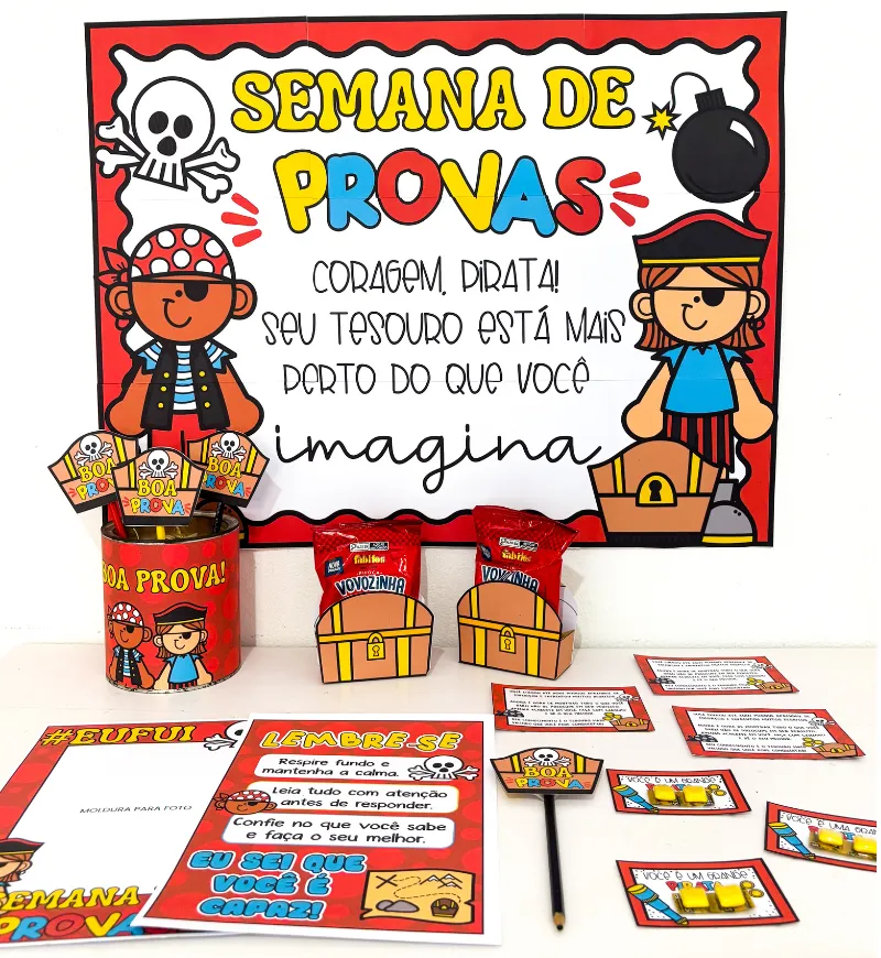 Kit Semana de Provas Pirata: Motivação em PDF para Imprimir — Alfabetização para Todas as séries: Crie um ambiente…
