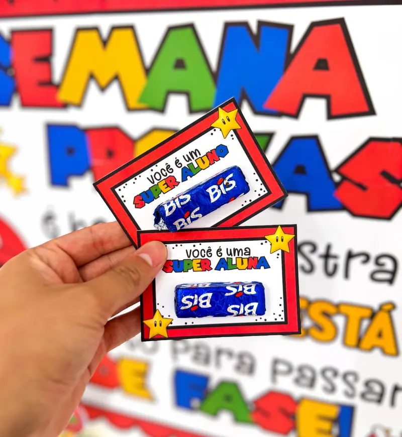 Kit Semana de Provas Super Mário para Imprimir — amostra 2: O que acompanha o material