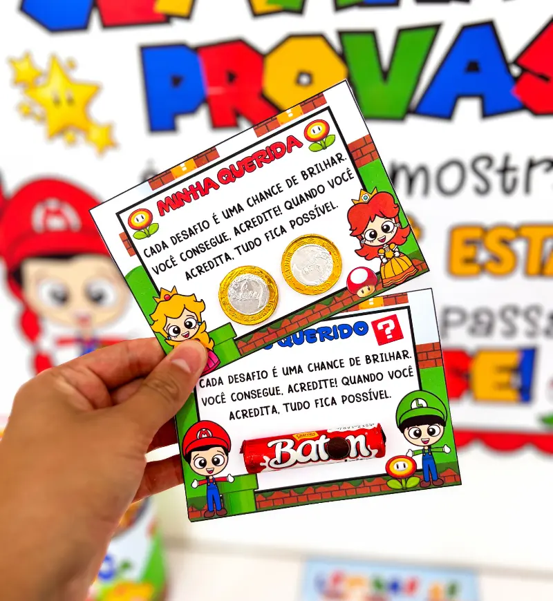Kit Semana de Provas Super Mário para Imprimir — amostra 6: Acolha e incentive a turma durante as avaliações com o Kit…