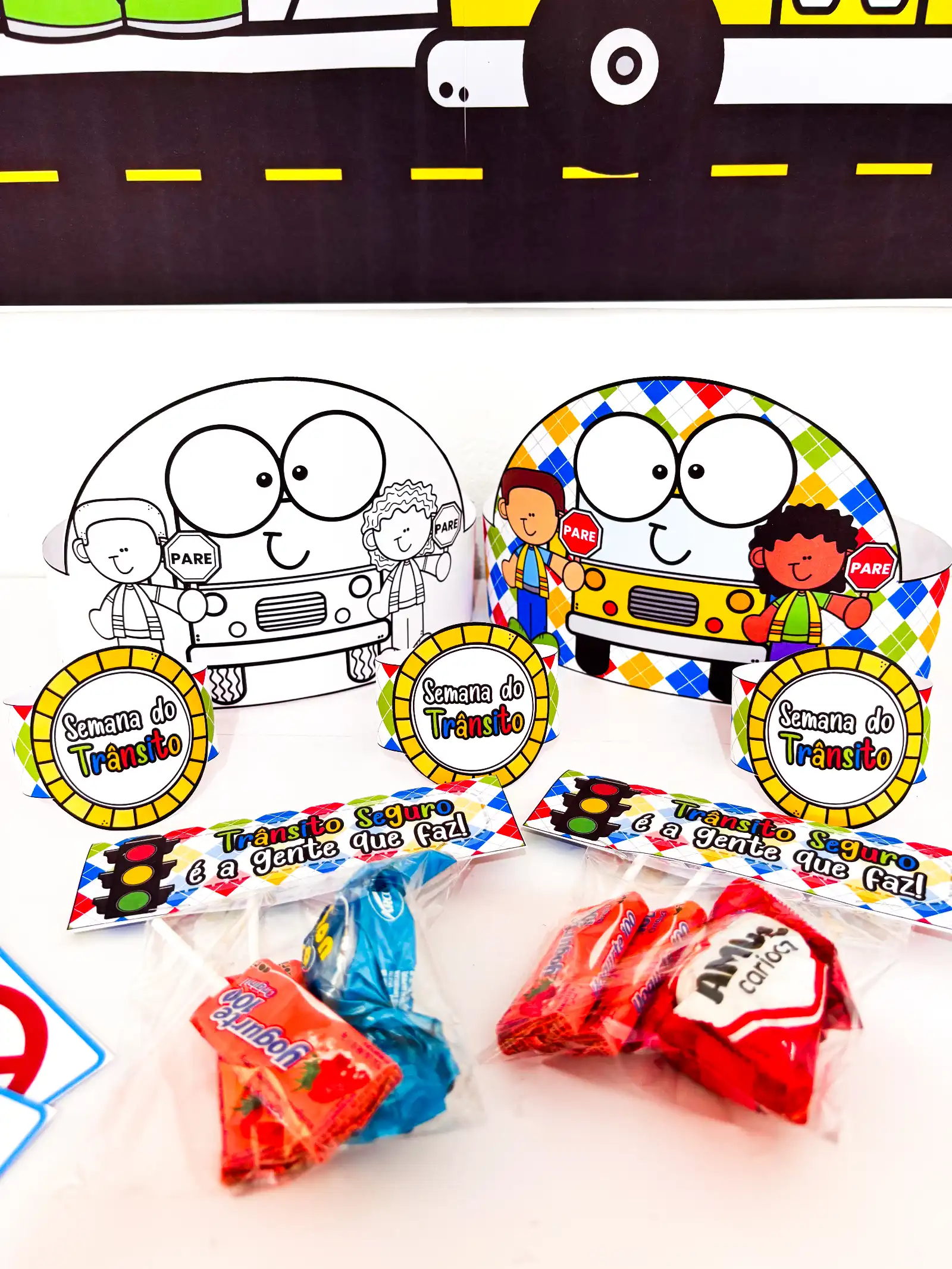 Kit Semana do Trânsito: Educação Infantil e Anos Iniciais — amostra 5: Kit completo Semana do Trânsito em PDF com 32 páginas