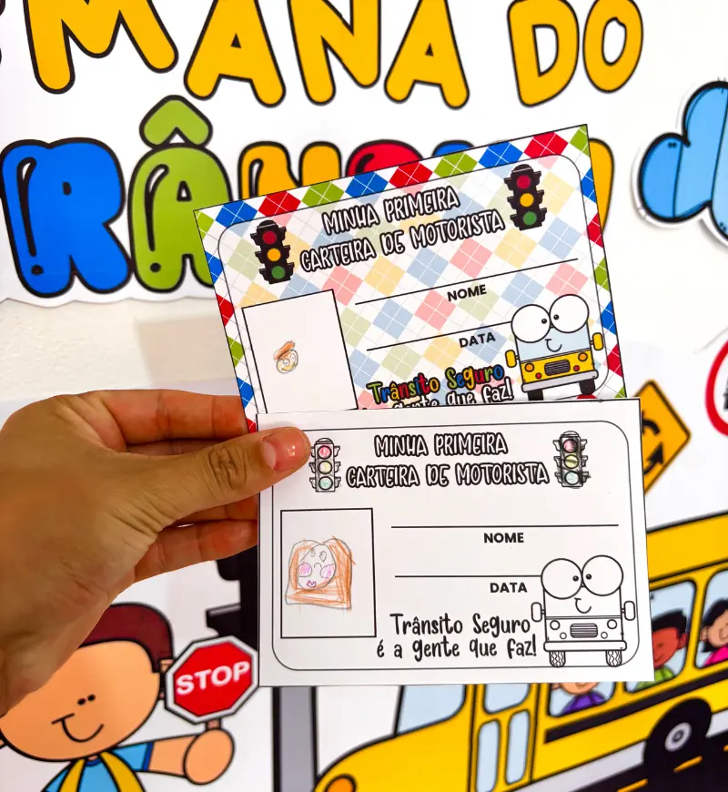 Kit Semana do Trânsito em PDF: atividades e decoração — amostra 1: Kit Semana do Trânsito para aprender brincando