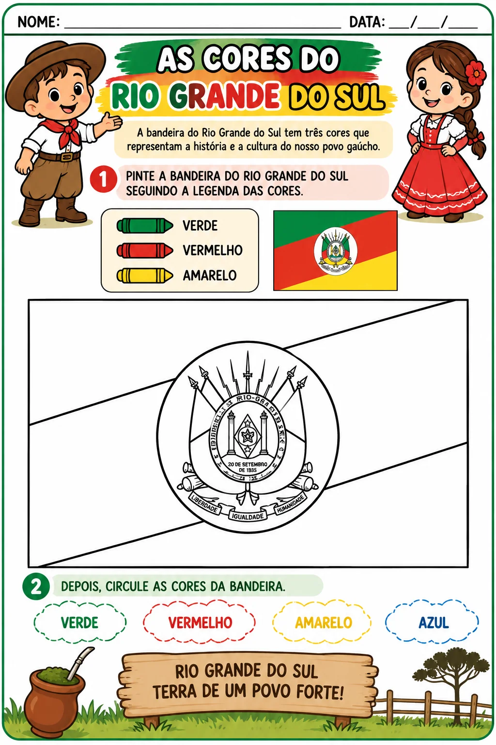 Kit Semana Farroupilha – Educação Infantil | 7 Atividades — amostra 2: Um kit especial com 7 atividades lúdicas para…