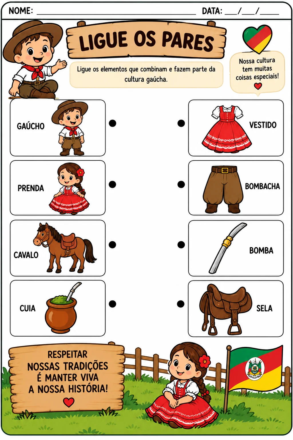Kit Semana Farroupilha – Educação Infantil | 7 Atividades — amostra 7: Um kit especial com 7 atividades lúdicas para…