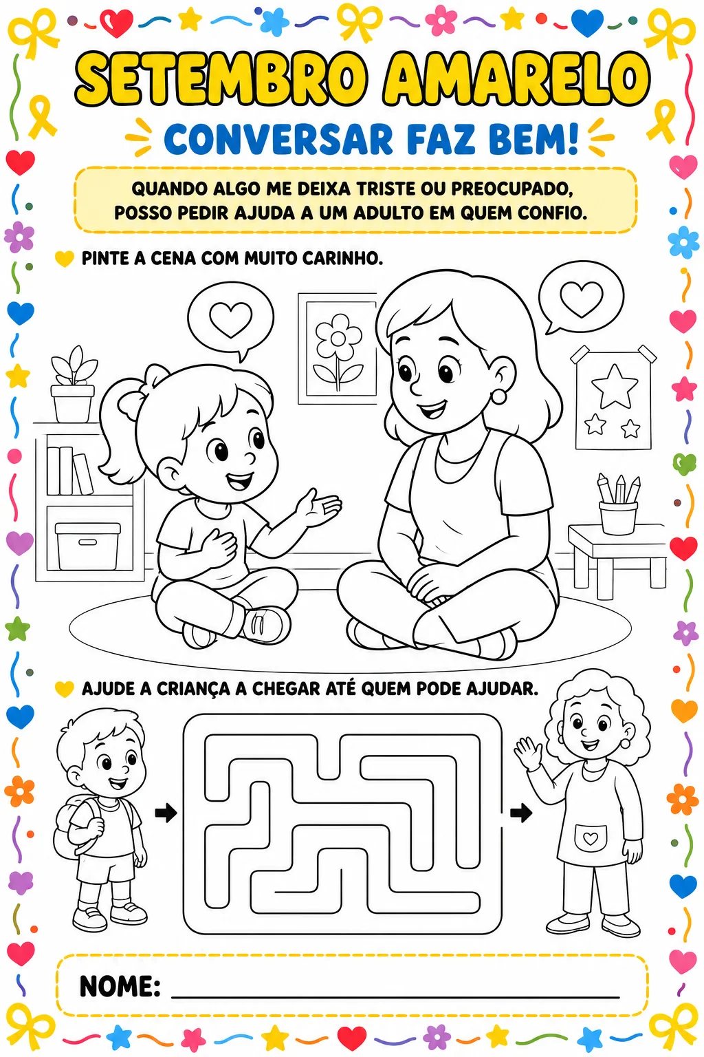 KIT SETEMBRO AMARELO – EDUCAÇÃO INFANTIL 💛 — amostra 2: KIT SETEMBRO AMARELO – EDUCAÇÃO INFANTIL 💛 Trabalhe sentimentos,…