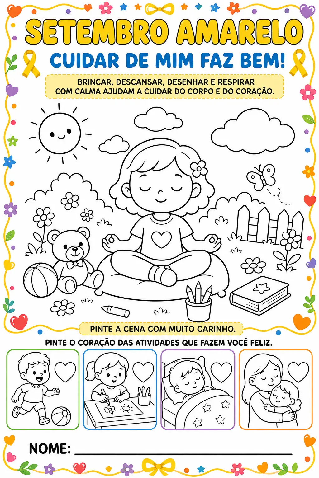 KIT SETEMBRO AMARELO – EDUCAÇÃO INFANTIL 💛 — amostra 4: KIT SETEMBRO AMARELO – EDUCAÇÃO INFANTIL 💛 Trabalhe sentimentos,…