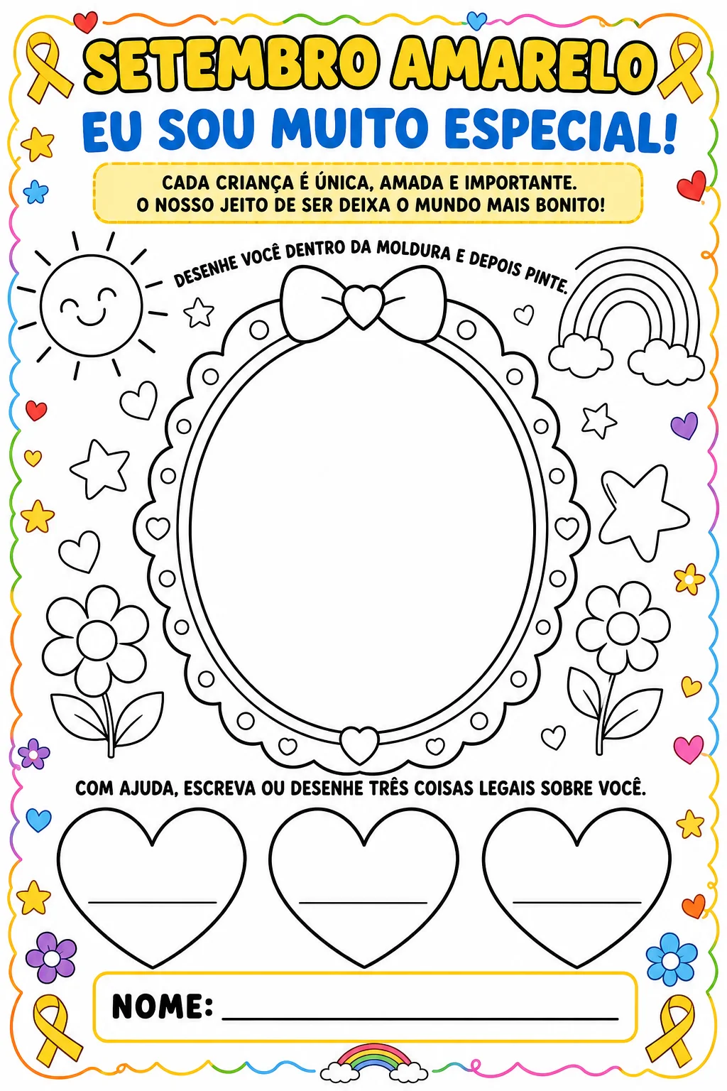 KIT SETEMBRO AMARELO – EDUCAÇÃO INFANTIL 💛 — amostra 5: KIT SETEMBRO AMARELO – EDUCAÇÃO INFANTIL 💛 Trabalhe sentimentos,…